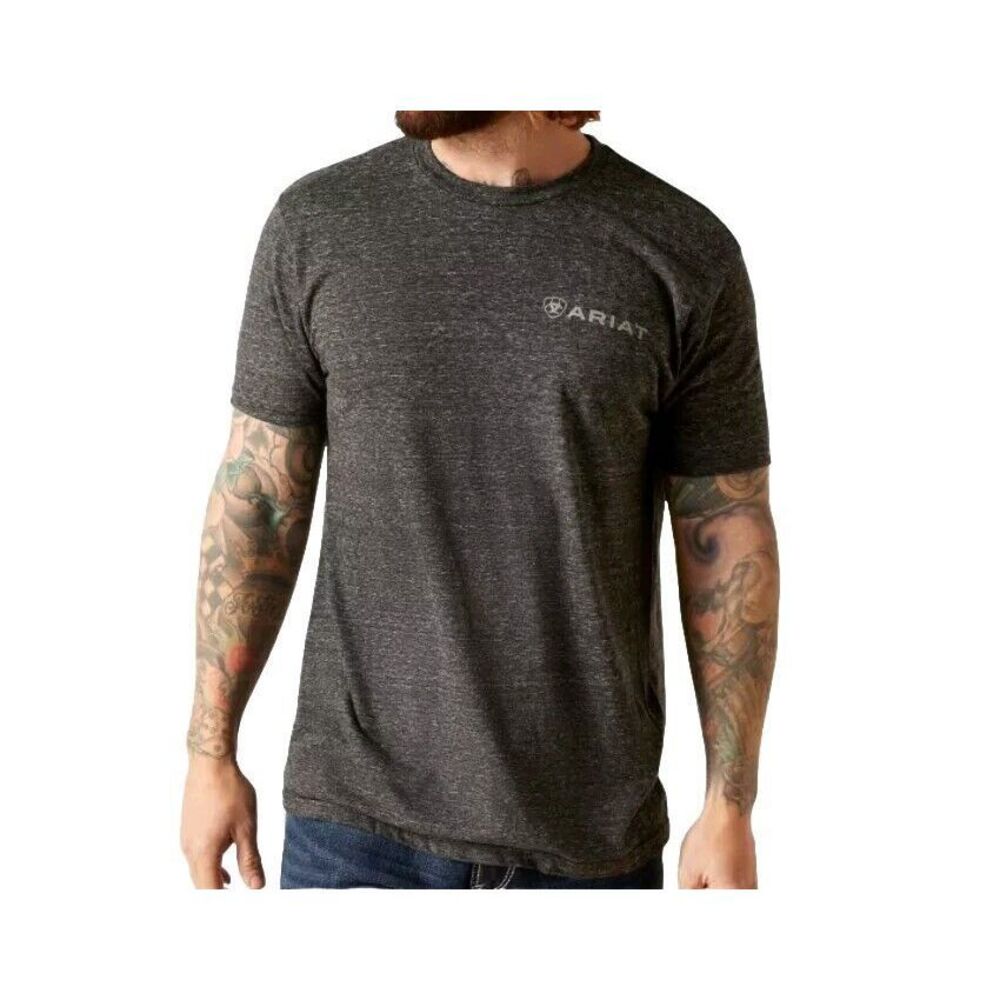 Ariat Camo Ring Short-Sleeve T-Shirt for Men-XXL-Color: Onyx/Snow